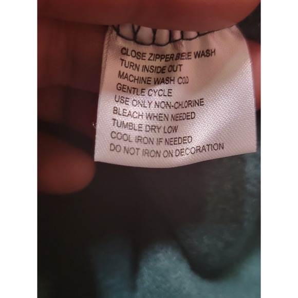 Disney Tinkerbell Fleece Pullover Sweatshirt Women's XL Green Quarter Zip‎ - Picture 5 of 6